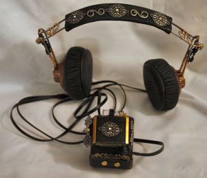 Steampunk Bracer with Headphones